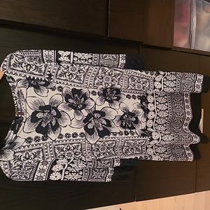 Alfani Black Cream Floral Dress